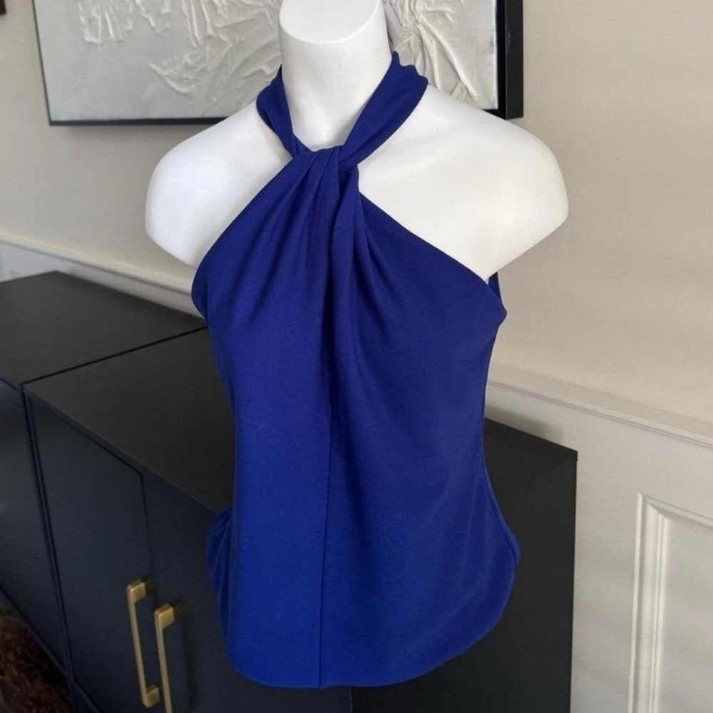 ❗White House Black Market Royal Blue Halter Top Small❗